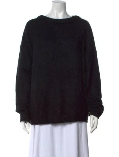 Pre-owned Acne Studios Nylon Crew Neck Sweater In Black