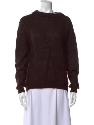 Pre-owned Acne Studios Nylon Crew Neck Sweater In Brown