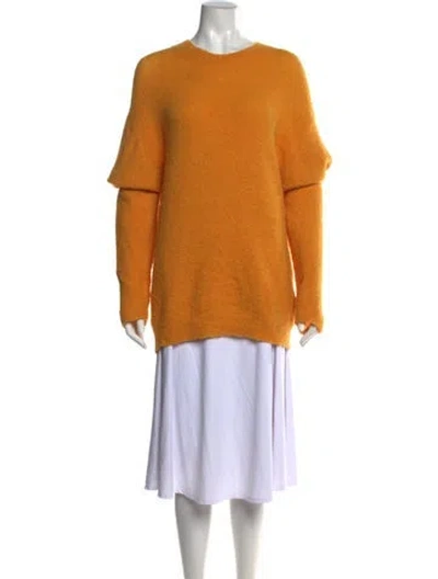 Pre-owned Acne Studios Nylon Crew Neck Sweater In Yellow