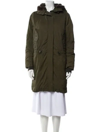 Pre-owned Acne Studios Nylon Down Coat In Green