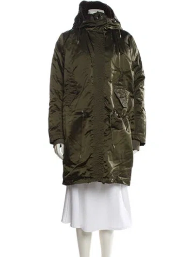Pre-owned Acne Studios Nylon Down Coat In Green
