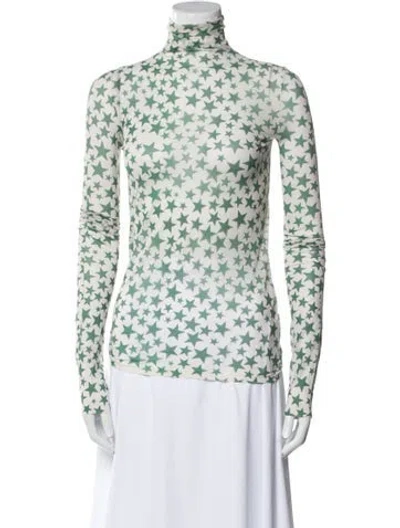 Pre-owned Acne Studios Nylon Floral Print Top In Blue