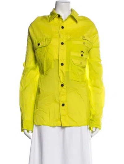 Pre-owned Acne Studios Nylon Jacket In Yellow