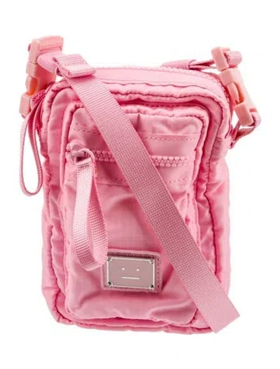 Pre-owned Acne Studios Nylon Messenger Bag In Pink