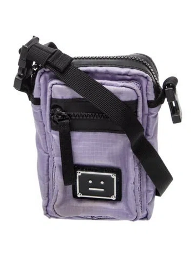 Pre-owned Acne Studios Nylon Messenger Bag In Purple