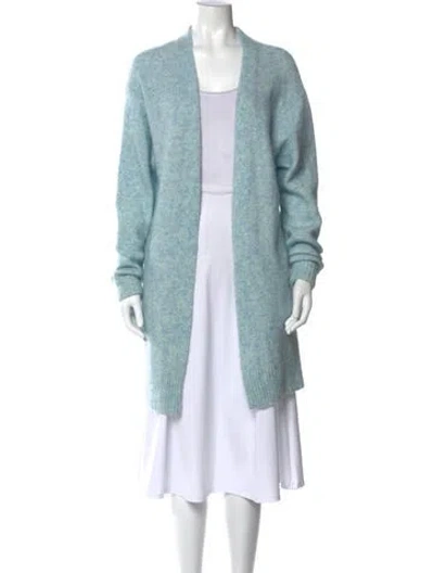 Pre-owned Acne Studios Nylon Open Front Sweater In Blue