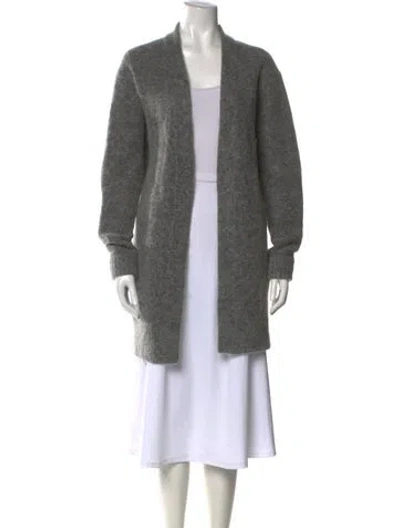 Pre-owned Acne Studios Nylon Open Front Sweater In Gray