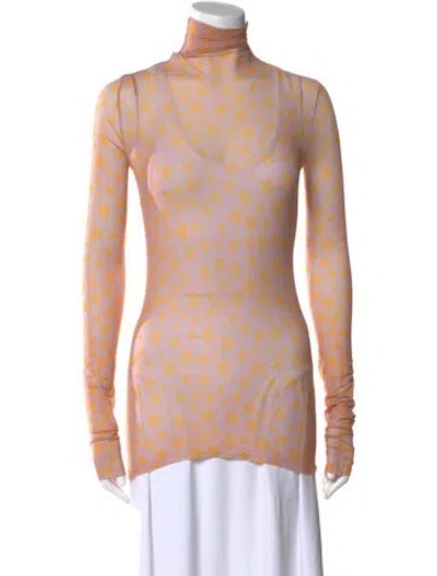 Pre-owned Acne Studios Nylon Printed Top In Pink