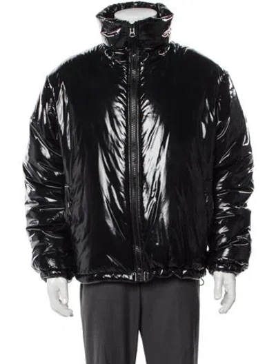 Pre-owned Acne Studios Nylon Puffer Coat In Black