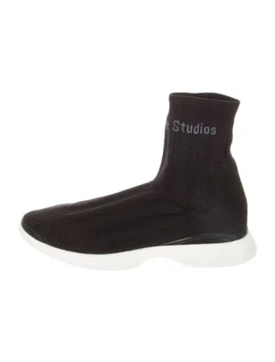 Pre-owned Acne Studios Nylon Sock Sneakers In Black
