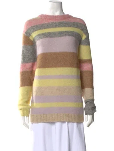 Pre-owned Acne Studios Nylon Striped Sweater In Neutral