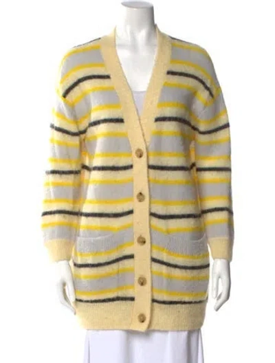 Pre-owned Acne Studios Nylon Striped Sweater In Neutral