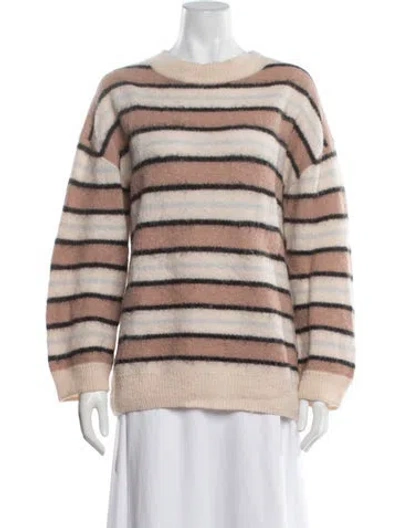 Pre-owned Acne Studios Nylon Striped Sweater In Neutrals