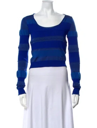 Pre-owned Acne Studios Nylon Striped Top In Blue