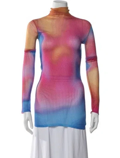 Pre-owned Acne Studios Nylon Tie-dye Print Top In Multicolor