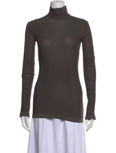 Pre-owned Acne Studios Nylon Turtleneck Sweater In Grey