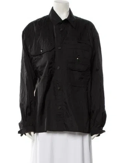 Pre-owned Acne Studios Nylon Utility Jacket In Gray
