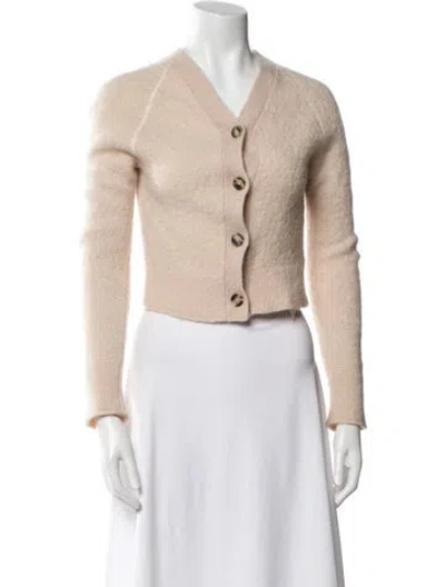 Pre-owned Acne Studios Nylon V-neck Sweater In Neutral