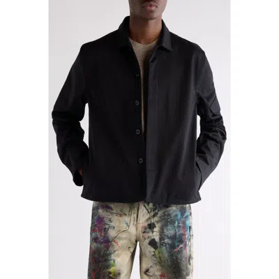 Acne Studios Ochino Heavyweight Cotton Sateen Jacket In Black