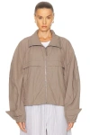 Acne Studios Odill Nylon Bomber Jacket In Brown