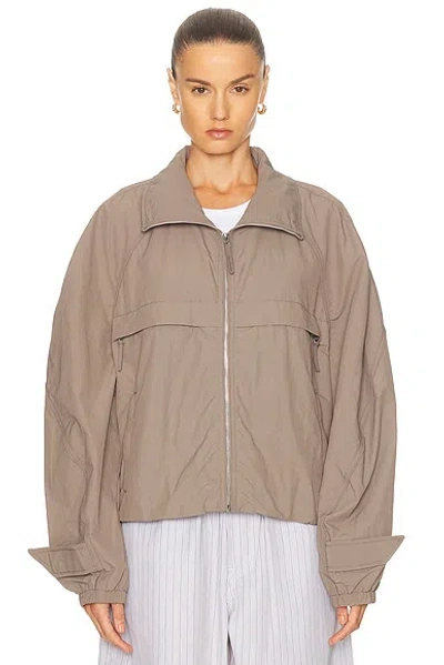 Acne Studios Odill Nylon Bomber Jacket In Brown