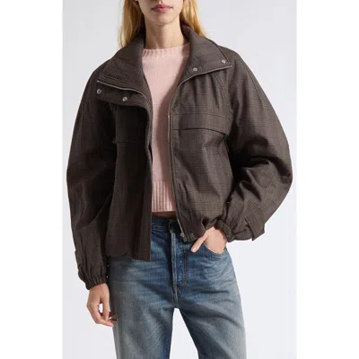 Acne Studios Odilla Mouline Wool Blend Bomber Jacket In Multi