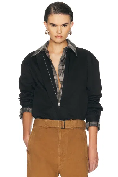 Acne Studios Odossa Twill Trench Jacket In Black
