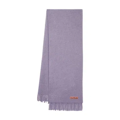Acne Studios Oersize Fringed Scarf In Blue