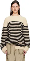 Acne Studios Fn Ux Knit000025 Clothing In Cw8 Black/oatmeal Me
