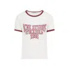 Acne Studios Eram College Logo Ringer Graphic T-shirt In White
