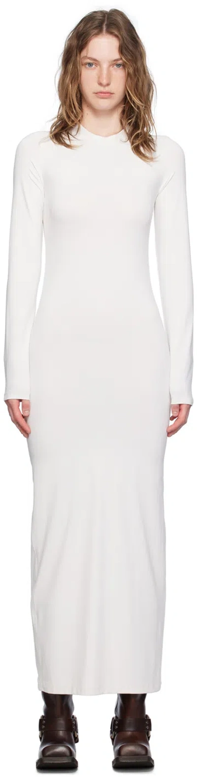 Acne Studios Long Sleeve Maxi Dress In Aeg Off White