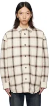 Acne Studios Off-white Flannel Button-up Overshirt In Neutral