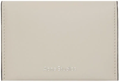 Acne Studios Off-white Flap Card Holder In Al4 White/black