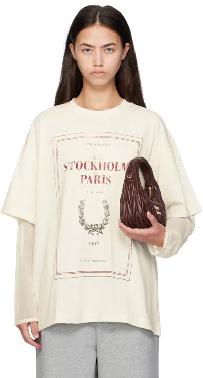 Acne Studios Off-white Layered Print T-shirt