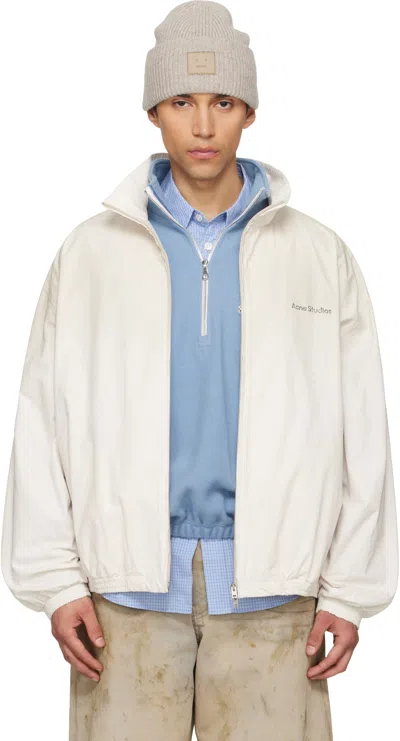 Acne Studios Off-white Logo Zipper Jacket