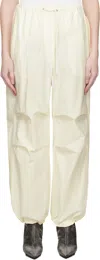 Acne Studios Off-white Relaxed Fit Trousers In 100 White