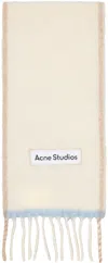 Acne Studios Off-white Wool Mohair Narrow Scarf In Neutral