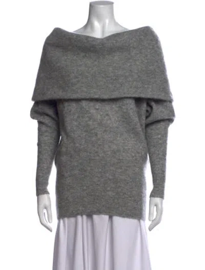 Pre-owned Acne Studios Off-the-shoulder Sweater In Grey