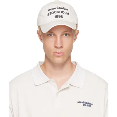 Acne Studios Organic Cotton Twill Logo Baseball Hat In Multi