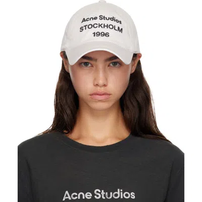 Acne Studios Off-white '1996' Logo Baseball Cap In Dc6 Dusty White