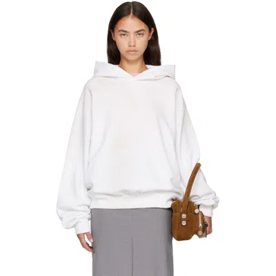 Acne Studios Off-white Fleece Logo Hoodie In Multi
