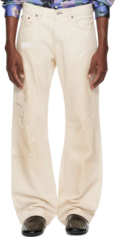 Acne Studios Off-white Regular Fit 2010m Jeans In Neutral