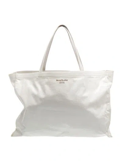 Pre-owned Acne Studios Oilcloth Tote In White