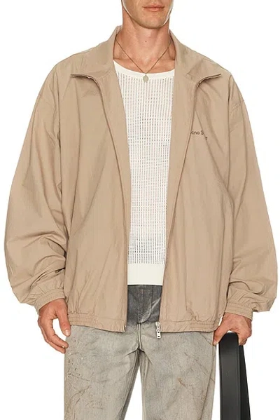 Acne Studios Olando Soft Cotton Poplin Jacket In Brown