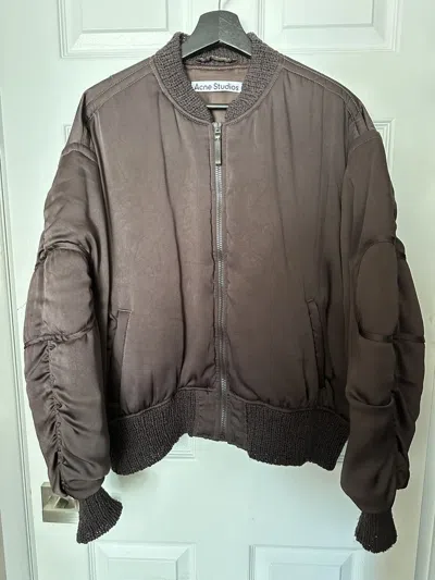 Pre-owned Acne Studios Olanik Bomber Jacket 'chocolate Brown'