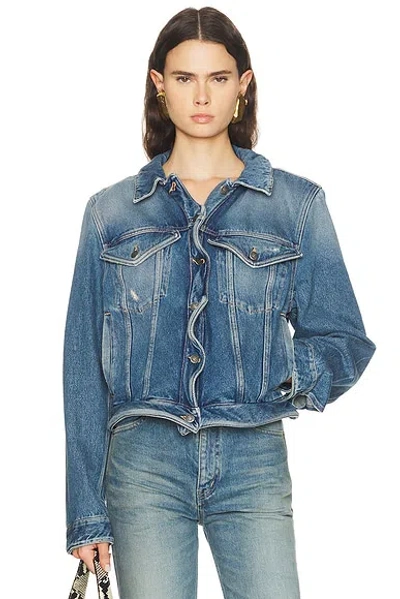 Acne Studios Oleag Vintage Wiggle Jacket In Blue