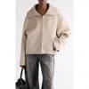 Acne Studios High-neck Cropped Jacket In Gray