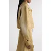 Acne Studios Omary Cotton Twill Crop Jacket In Faded Ochre Drv