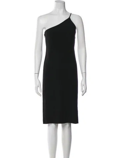 Pre-owned Acne Studios One-shoulder Knee-length Dress In Black