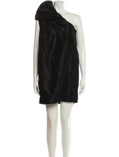 Pre-owned Acne Studios One-shoulder Knee-length Dress In Black